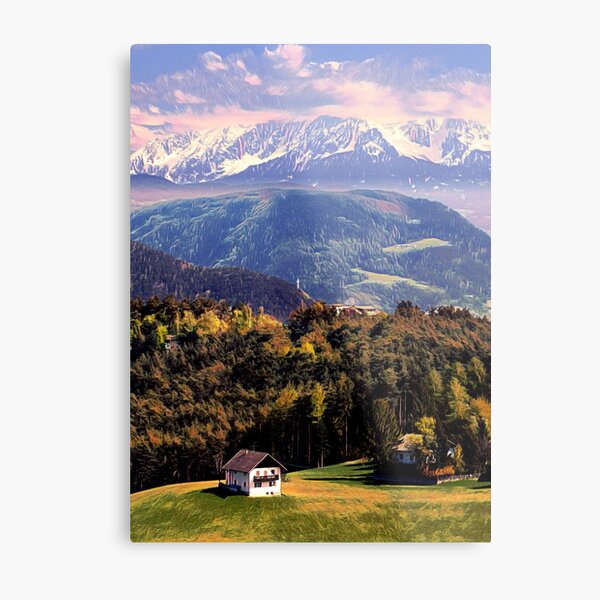 Hidden in the Alps Metal Print