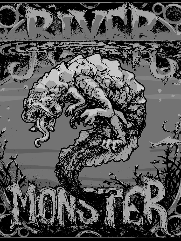 Thumbnail 3 of 3, Scarf, River Monster designed and sold by atomictitan.