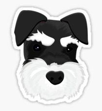 Schnauzer - Black and Silver Sticker