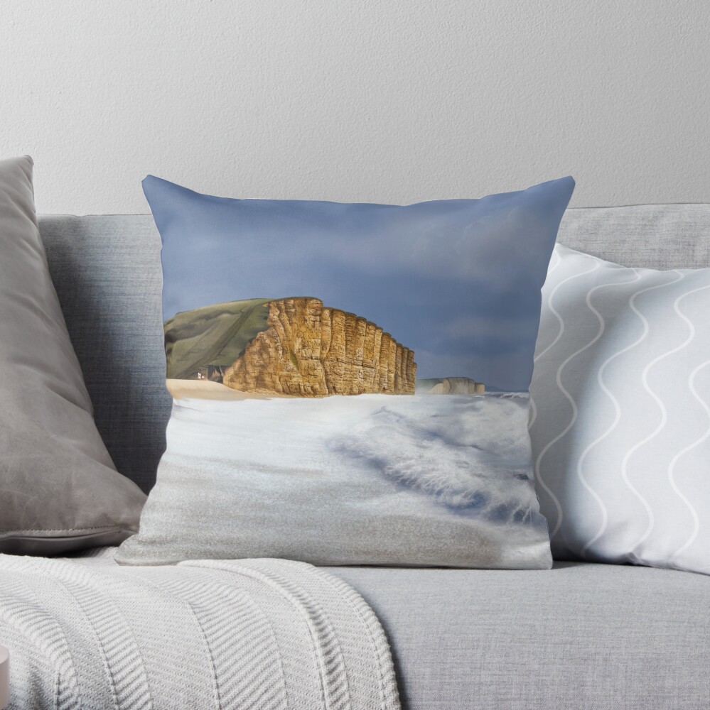 West Bay, Dorset Throw Pillow
