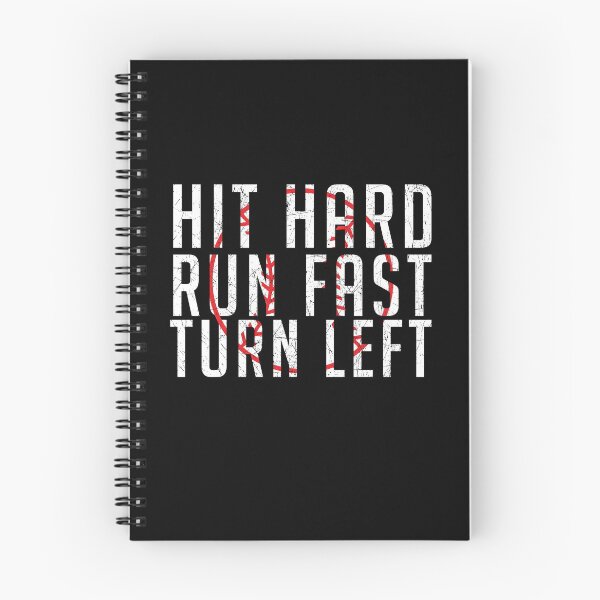 Item preview, Hit Hard - Run Fast - Turn Left - Funny Baseball Shirt designed and sold by bkfdesigns.