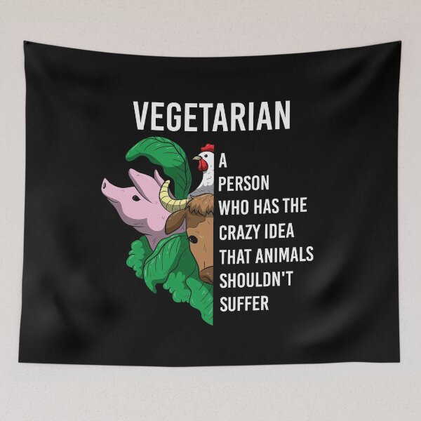 Item preview, Vegetarian Definition Quote Animals Shouldn't Suffer Vegan designed and sold by BornDesign.