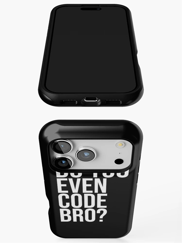 Thumbnail 3 of 4, iPhone Case, Do You Even Code Bro? Computer Programmer Coding Tshirt Code designed and sold by JoDesignLab.