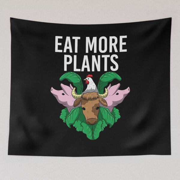 Item preview, Eat More Plants Funny Vegan Vegetarian Veggie Gift designed and sold by BornDesign.