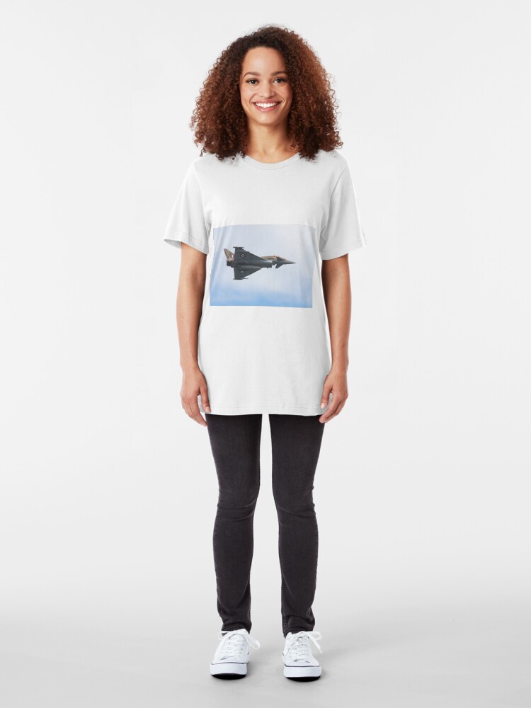 Alternate view of FRG4 Typhoon Eurofighter Jet Fighter Plane Slim Fit T-Shirt