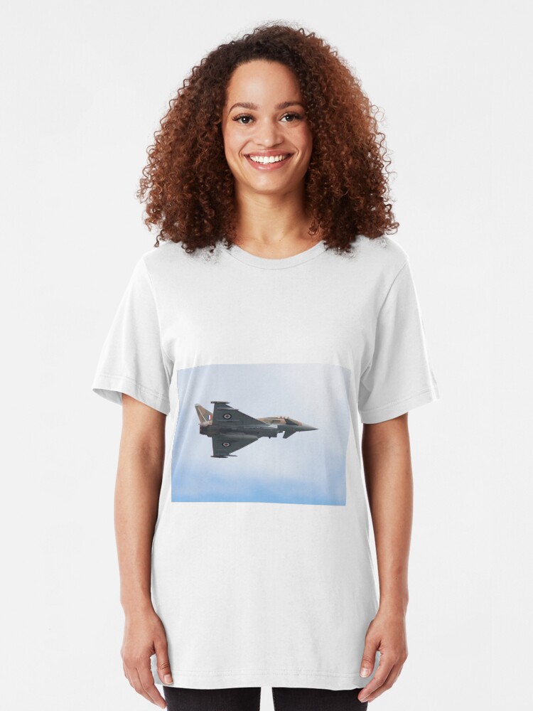 Alternate view of FRG4 Typhoon Eurofighter Jet Fighter Plane Slim Fit T-Shirt