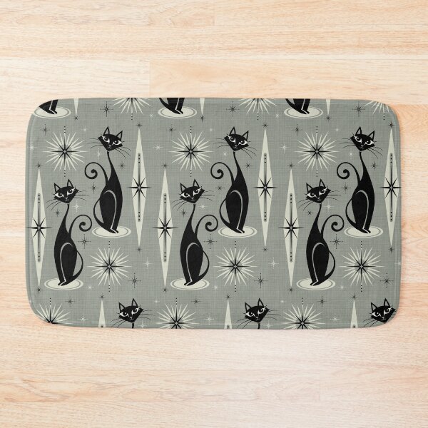 Item preview, Mid Century Meow on Gray designed and sold by studioxtine.