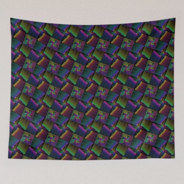 Item preview, Patrón cuadrado de arco iris oscuro (Versión: Más) designed and sold by weavernap.