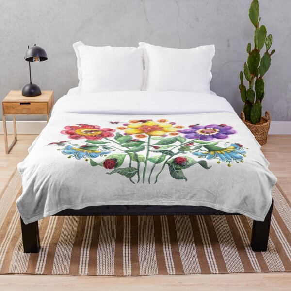Ladybug Playground Throw Blanket