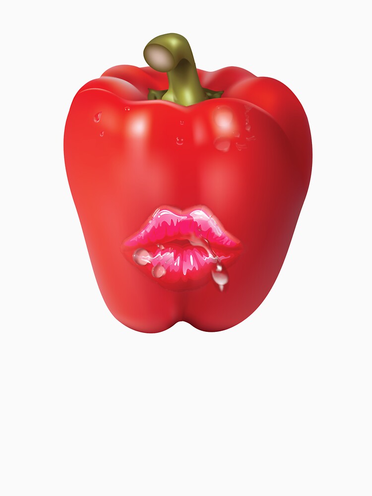 Thumbnail 7 of 7, Classic T-Shirt, Red 'HOT' Bell Pepper 1 designed and sold by Vk91art.