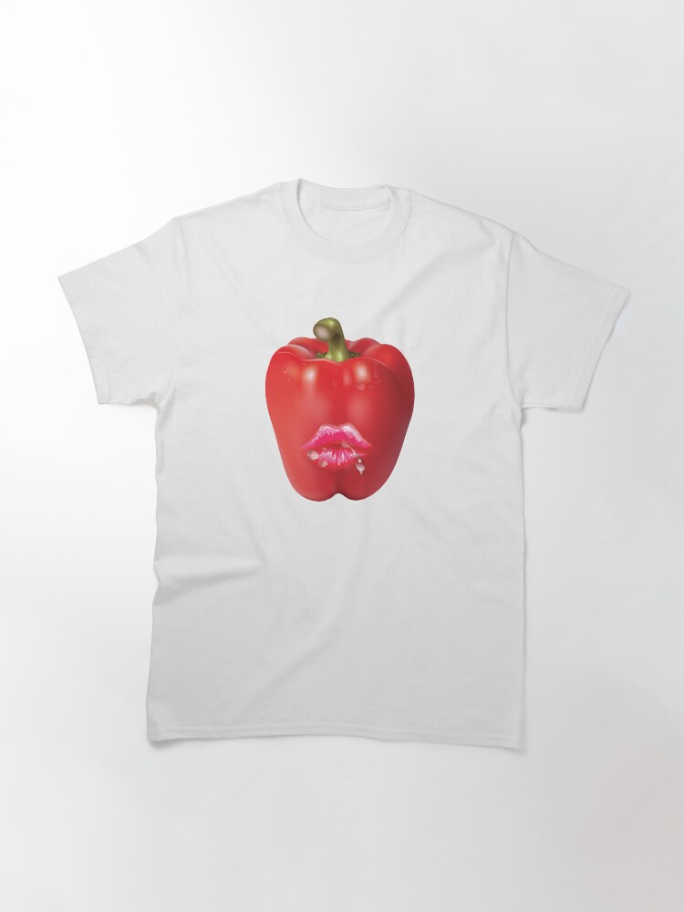 Thumbnail 3 of 7, Classic T-Shirt, Red 'HOT' Bell Pepper 1 designed and sold by Vk91art.