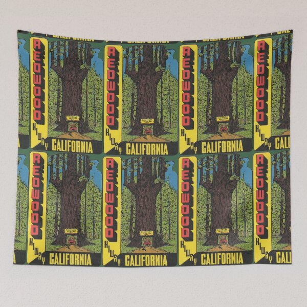 Item preview, Redwood Highway Drive Thru Tree California Vintage Travel Decal designed and sold by hilda74.