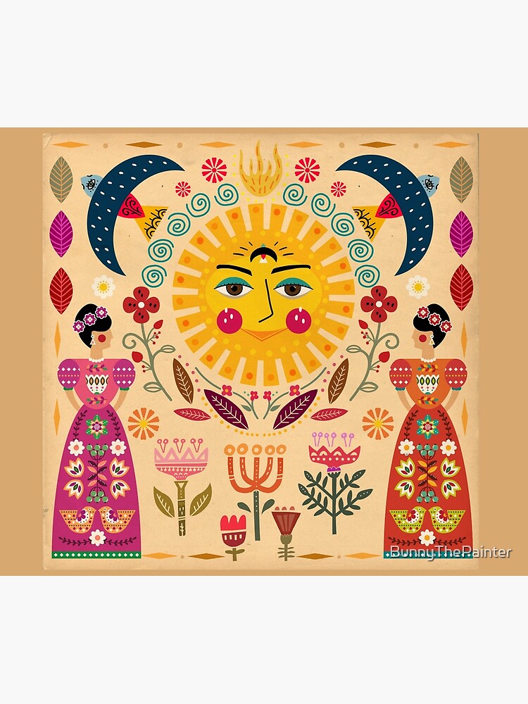 Folk Art Inspired By The Fabulous Frida  by BunnyThePainter