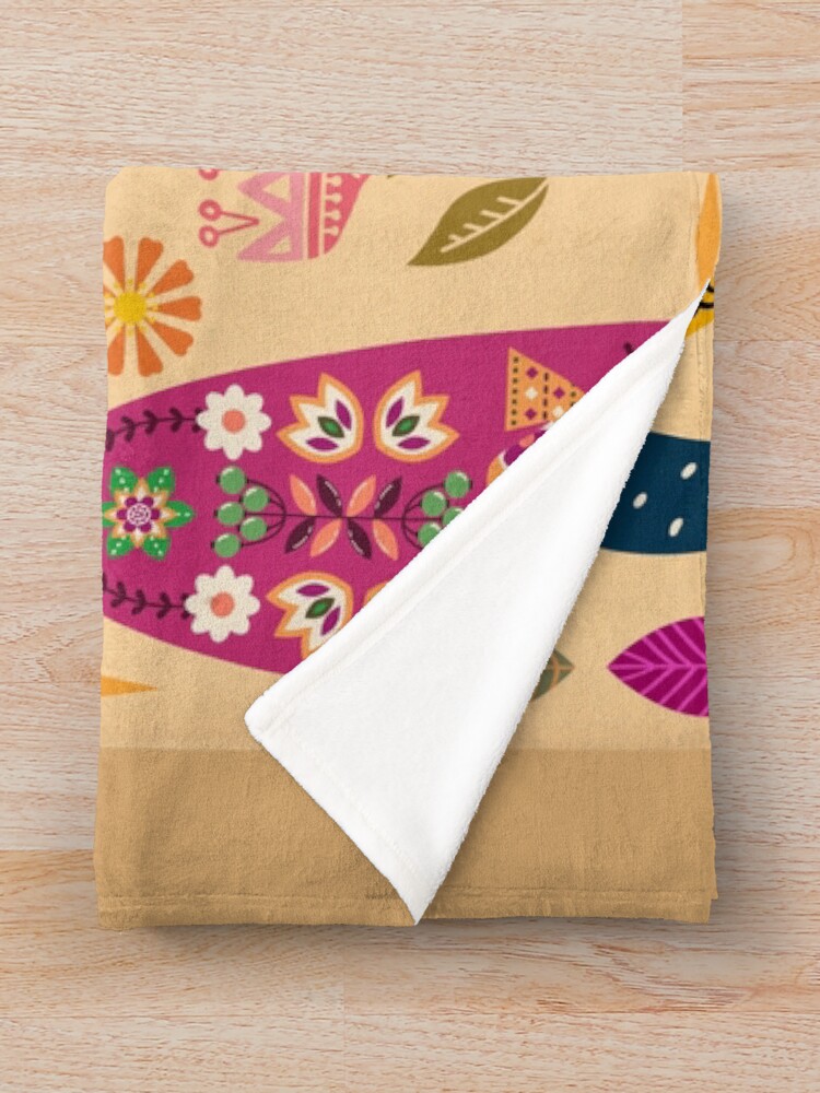 Alternate view of Folk Art Inspired By The Fabulous Frida Throw Blanket