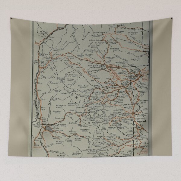 Item preview, Vintage Rocky Mountains National Park Map (1919) designed and sold by BravuraMedia.