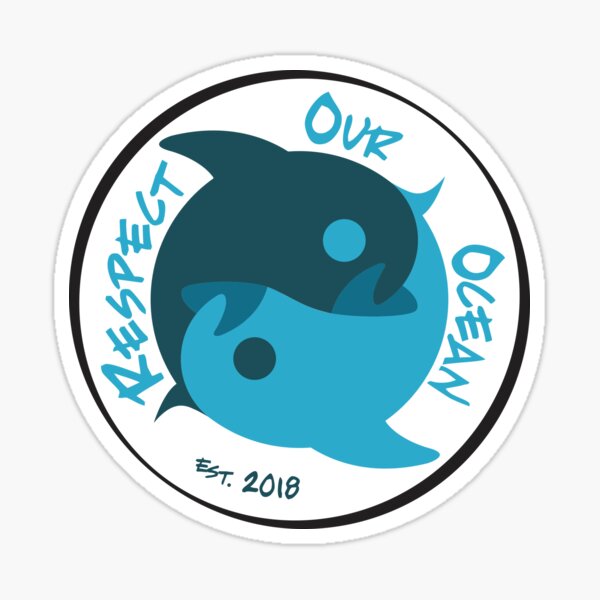 Respect Our Ocean - Dolphin Sticker