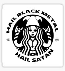 Starbucks Black Metal / Hail Satan Sticker