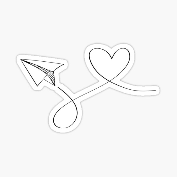 Item preview, Paperplane Heart Loop designed and sold by dressywayoflife.
