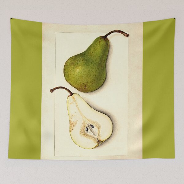 Item preview, Vintage Botanical Pear Watercolor Fruit Painting designed and sold by Glimmersmith.