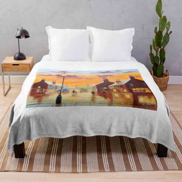Item preview, Nostalgic street scene painting "Evening in town" designed and sold by GORDON BRUCE ART.