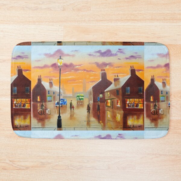 Item preview, Nostalgic street scene painting "Evening in town" designed and sold by GORDON BRUCE ART.