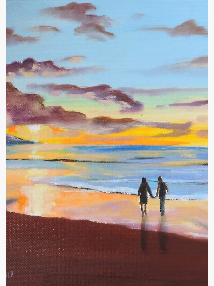 Couple at the beach painting