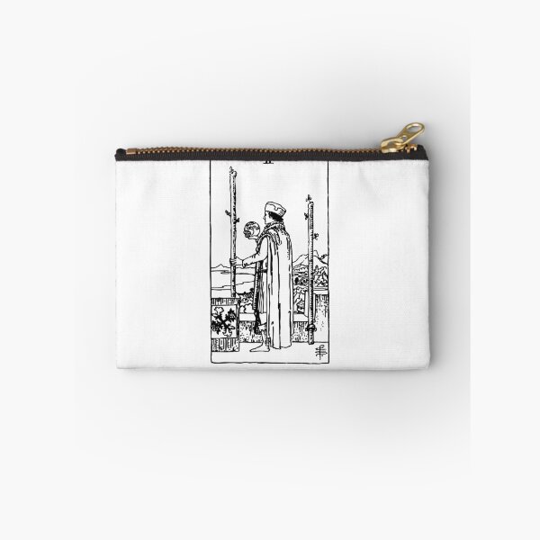 Item preview, Tarot Card : 2 of Wands | Two of Wands black & white designed and sold by tarotcarddesign.