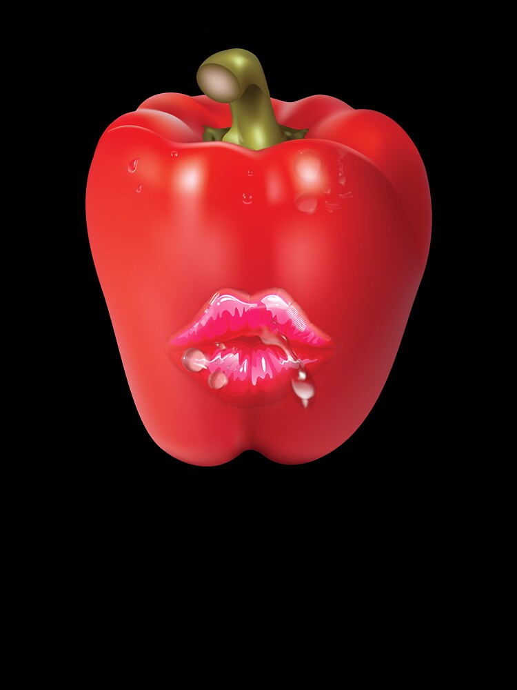 Thumbnail 7 of 7, Oversized T-Shirt, Red 'HOT' Bell Pepper 2 designed and sold by Vk91art.