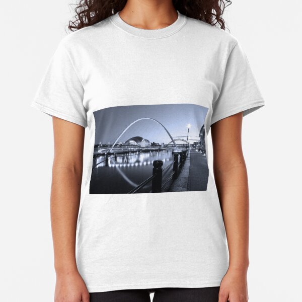 Newcastle Quayside and Millennium Bridge Classic T-Shirt