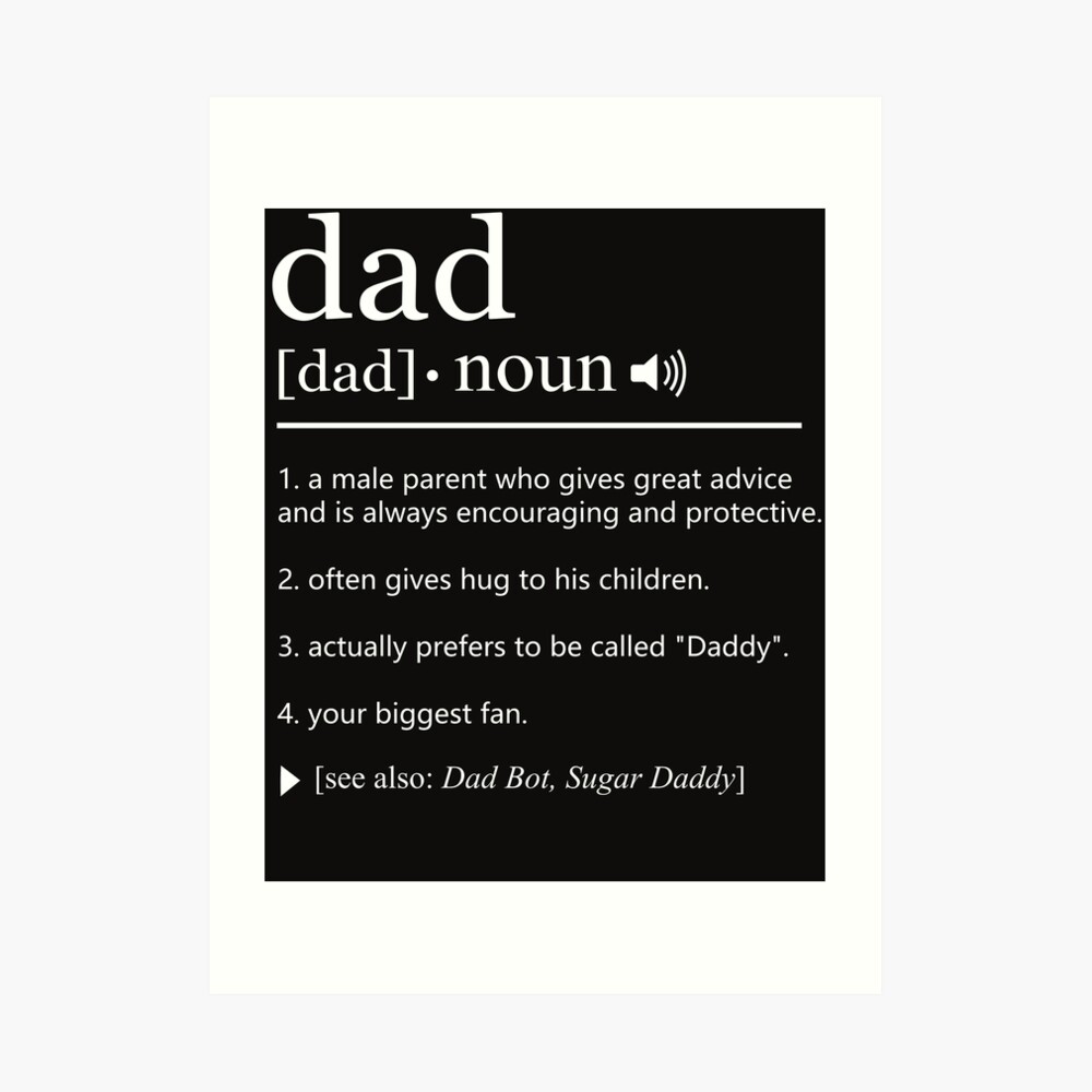 Urban Dictionary Dad Definition Funny Adult Humor | Poster