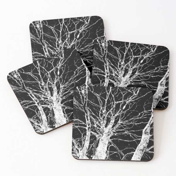 Item preview, Fiery Swirl Tree - Monochrome B/W designed and sold by Olympia Ellinas.