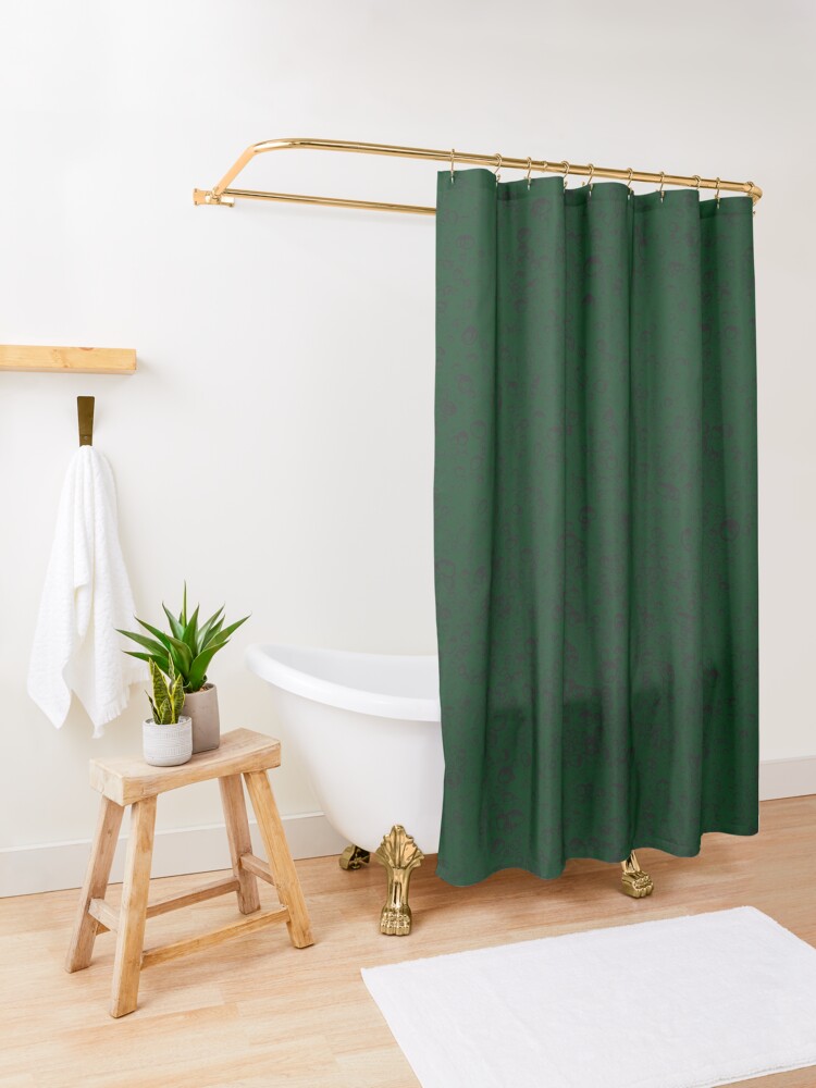 "Water Dropletets Forest Green" Shower Curtain by Shanestillz Redbubble