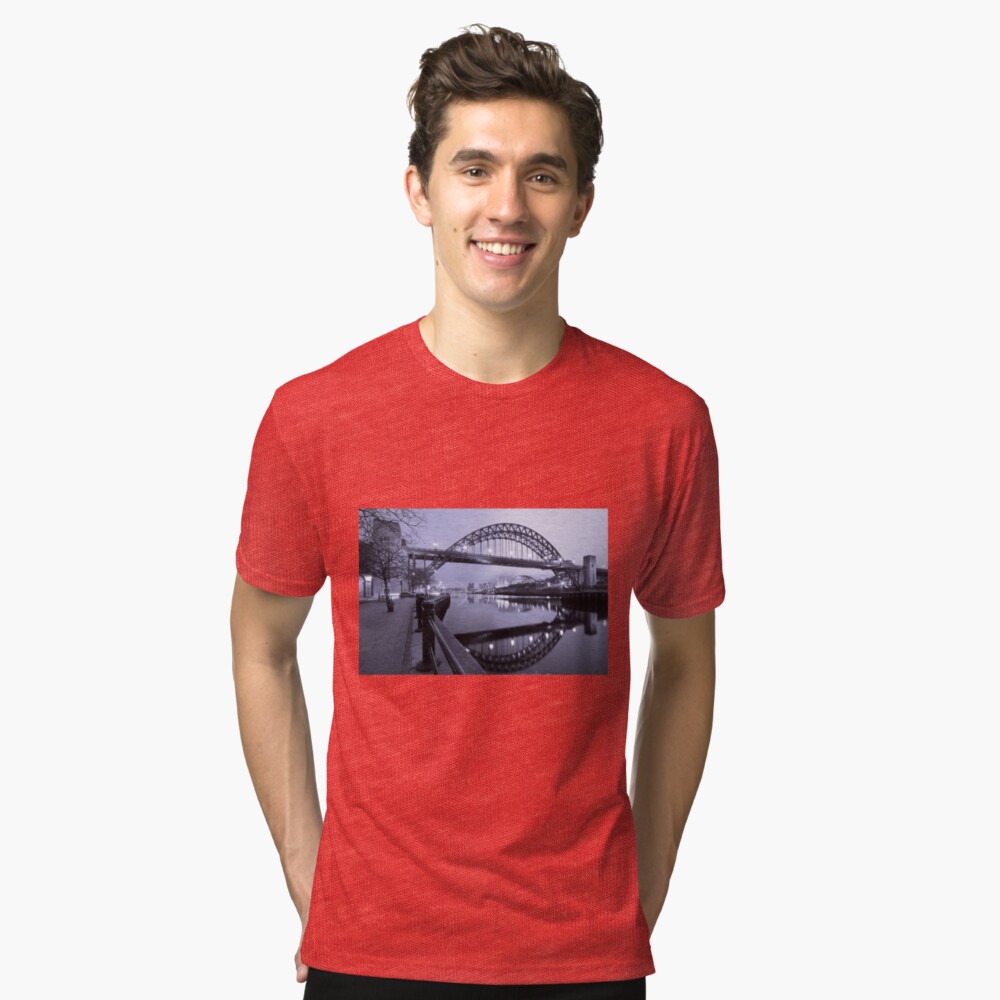 The Tyne Bridge, Newcastle Tri-blend T-Shirt