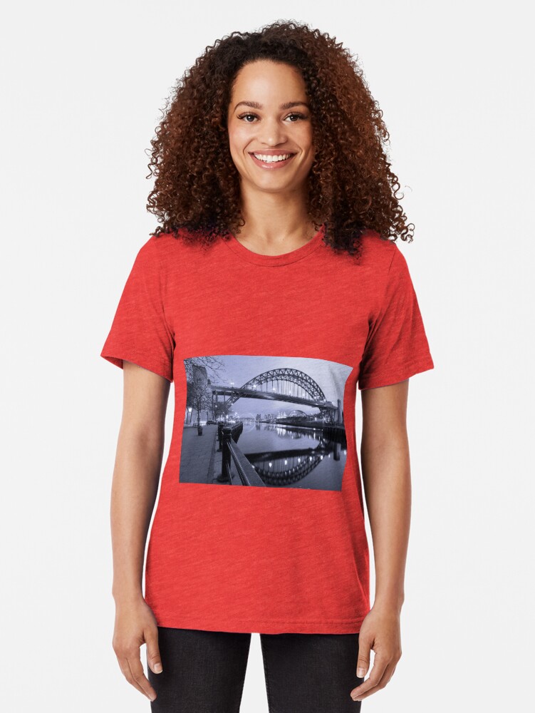 Alternate view of The Tyne Bridge, Newcastle Tri-blend T-Shirt