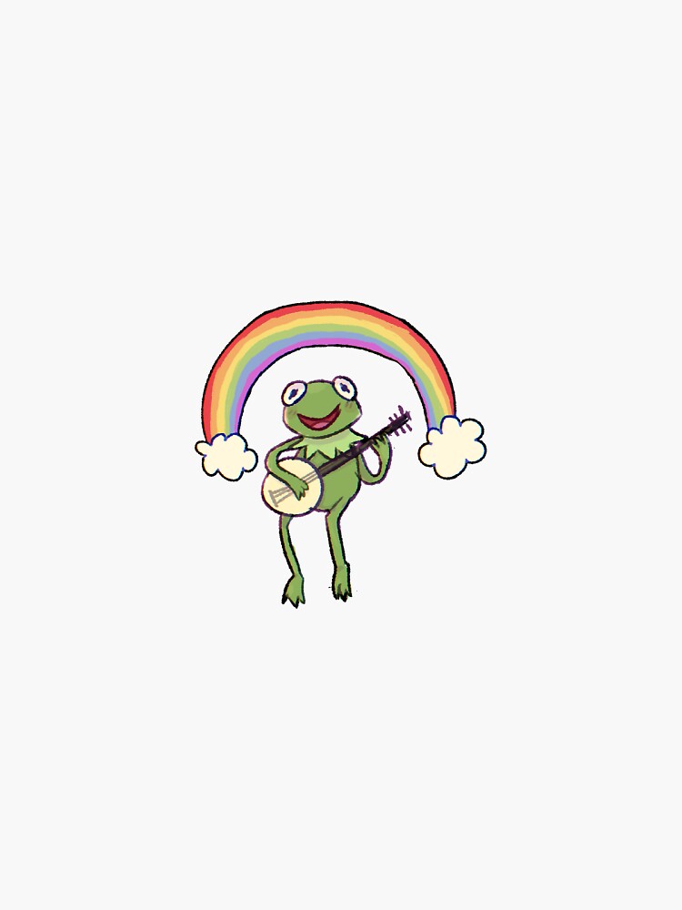 Thumbnail 3 von 3, Sticker, "Rainbow Kermit" designt und verkauft von Gretu.
