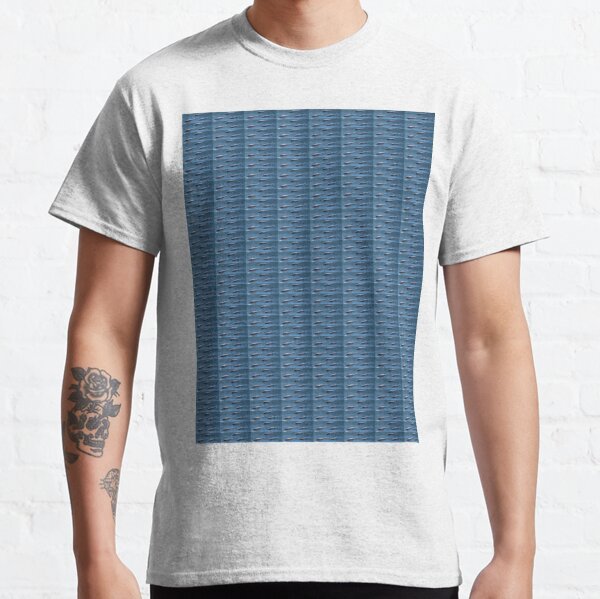 #Fish, #pattern, #abstract, #wallpaper, aluminum, design, net, architecture, weaving, steel Classic T-Shirt