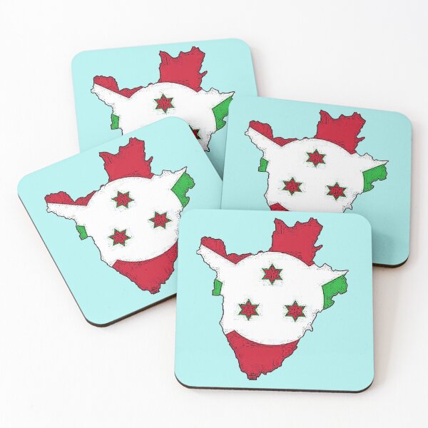 Item preview, Burundi Map With Flag designed and sold by Havocgirl.