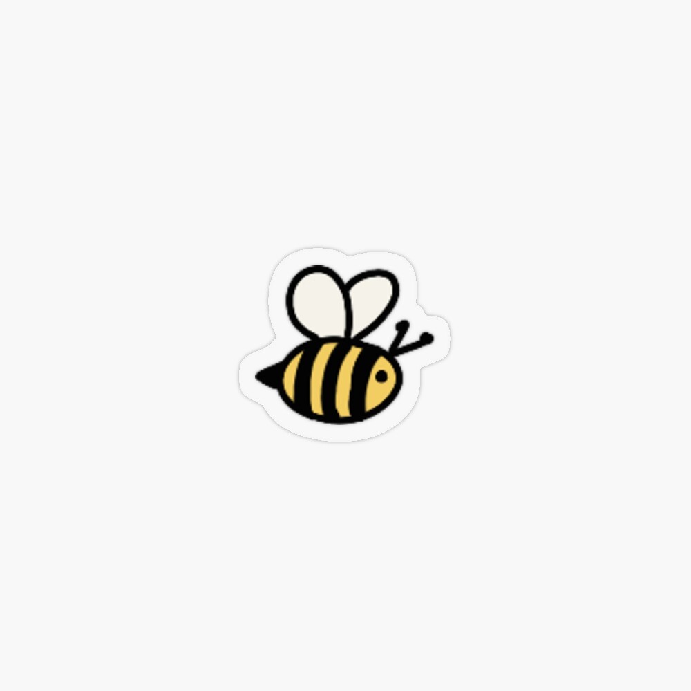 Cute bee with white flower cartoon bee gifts Sticker