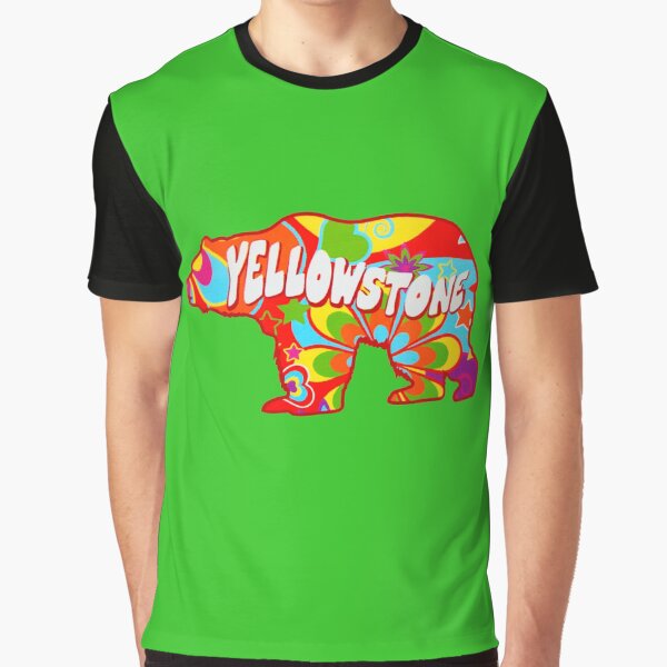 Tie Dye Yellowstone National Park Bear Graphic T-Shirt