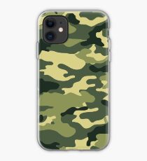 Olive Green Military Camouflage iPhone Case