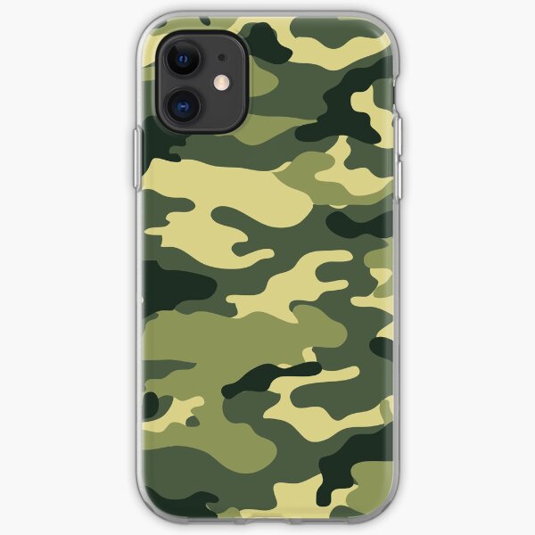 Olivgrüne militärische Tarnung iPhone Flexible Hülle