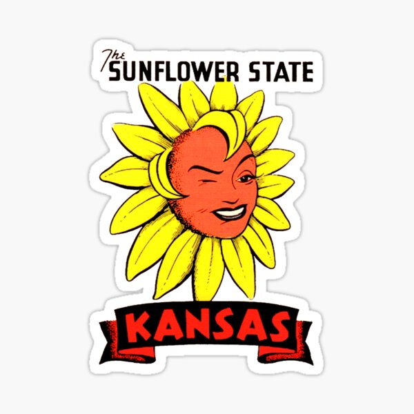 Item preview, Kansas KS State Vintage Travel Decal designed and sold by hilda74.