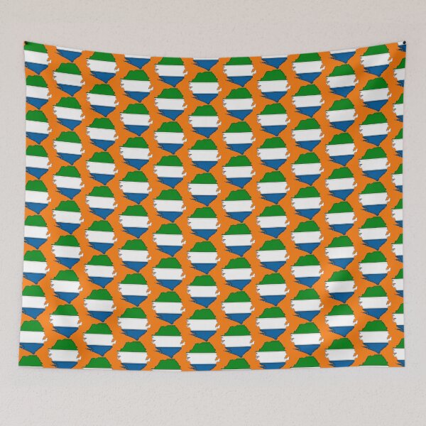 Item preview, Sierra Leone Map With Sierra Leonean Flag designed and sold by Havocgirl.