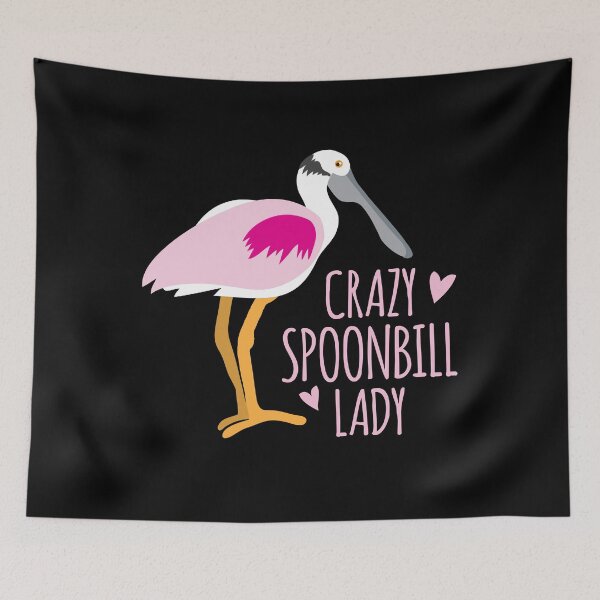 Item preview, Crazy spoonbill (bird) lady designed and sold by jazzydevil.