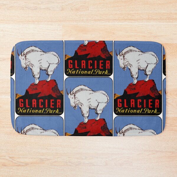Item preview, Mountain Goat at Glacier National Park Vintage Travel Decal designed and sold by hilda74.