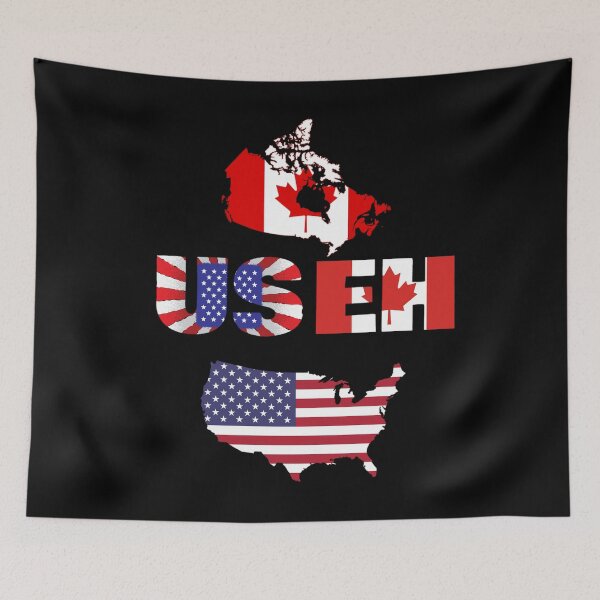 Item preview, USEH Tshirt US EH Shirt American Flag Canadian Flag designed and sold by DSWShirts.