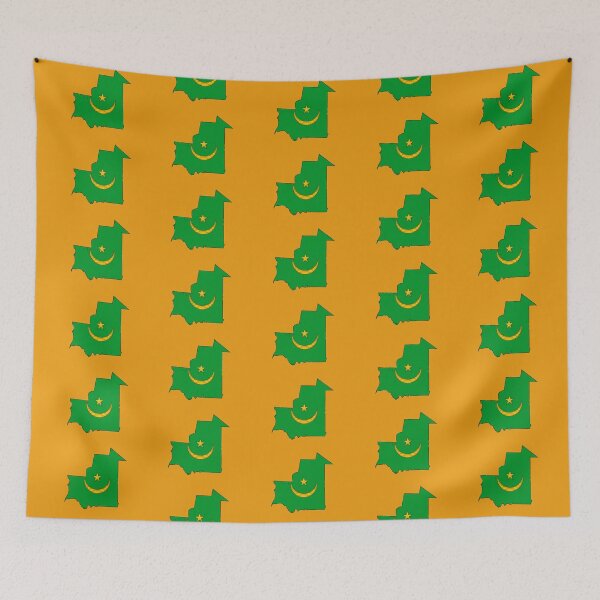 Item preview, Mauritania Map With Mauritanian Flag designed and sold by Havocgirl.