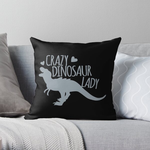 Dinosaur On The Inside For The Ladies Throw Pillow By Unsoundm Redbubble