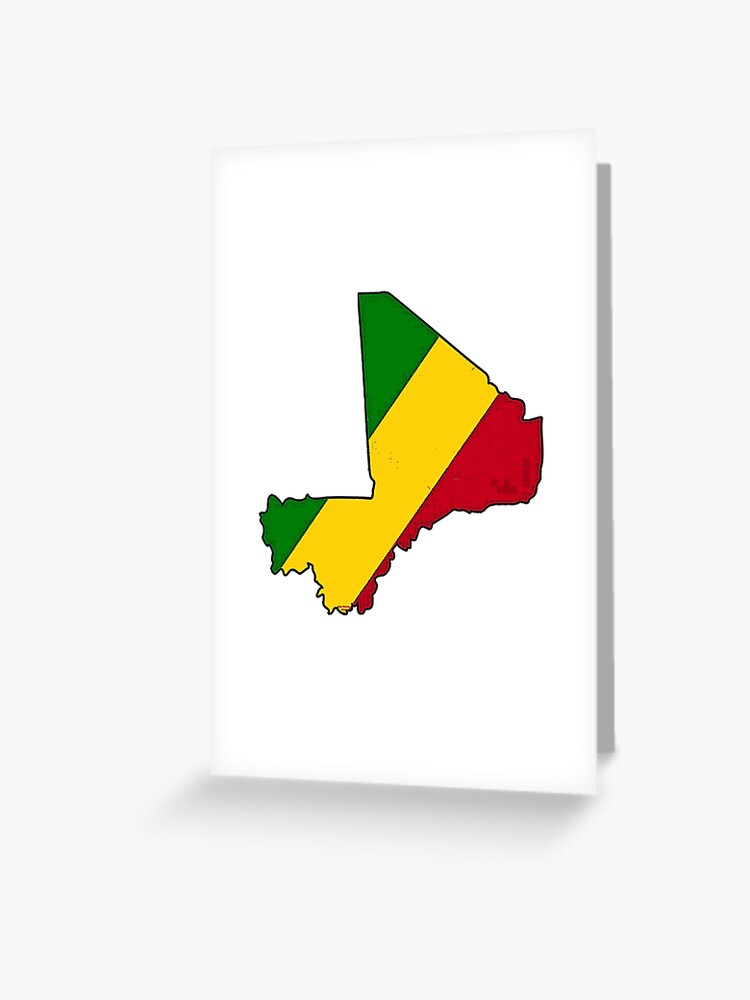 Drapeau de la carte du Mali | Poster