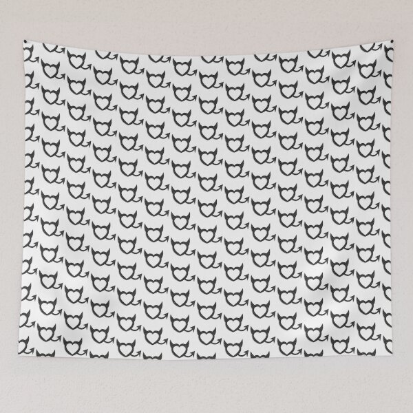 Item preview, BLACK GLITTER DEVIL HEART WHITE designed and sold by PetsandBeyond.